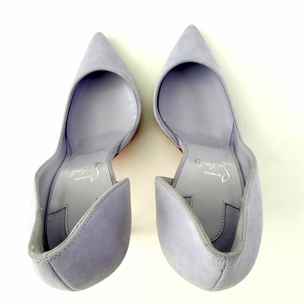 CHRISTIAN LOUBOUTIN | Iriza 100 Lilac Skylight Suede d’Orsay Pumps EU 39.5 - Picture 9 of 15